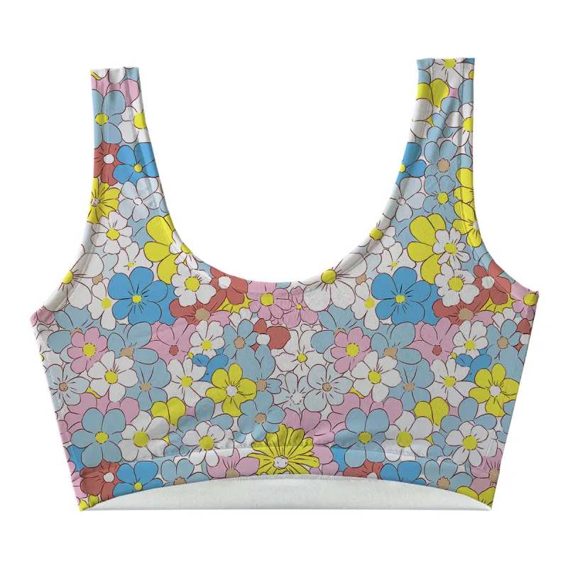 Blue Daisy Crop Top