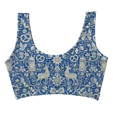 Blue Wiesn Crop Top
