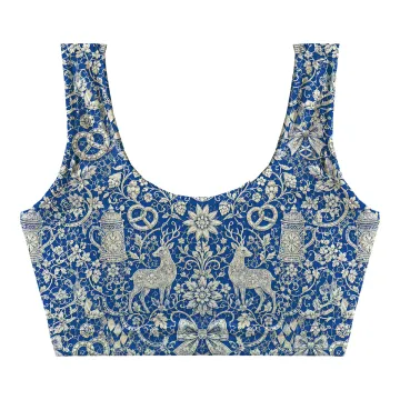Blue Wiesn Crop Top