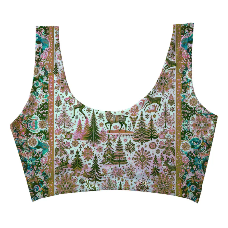 Christmas Deer Crop Top