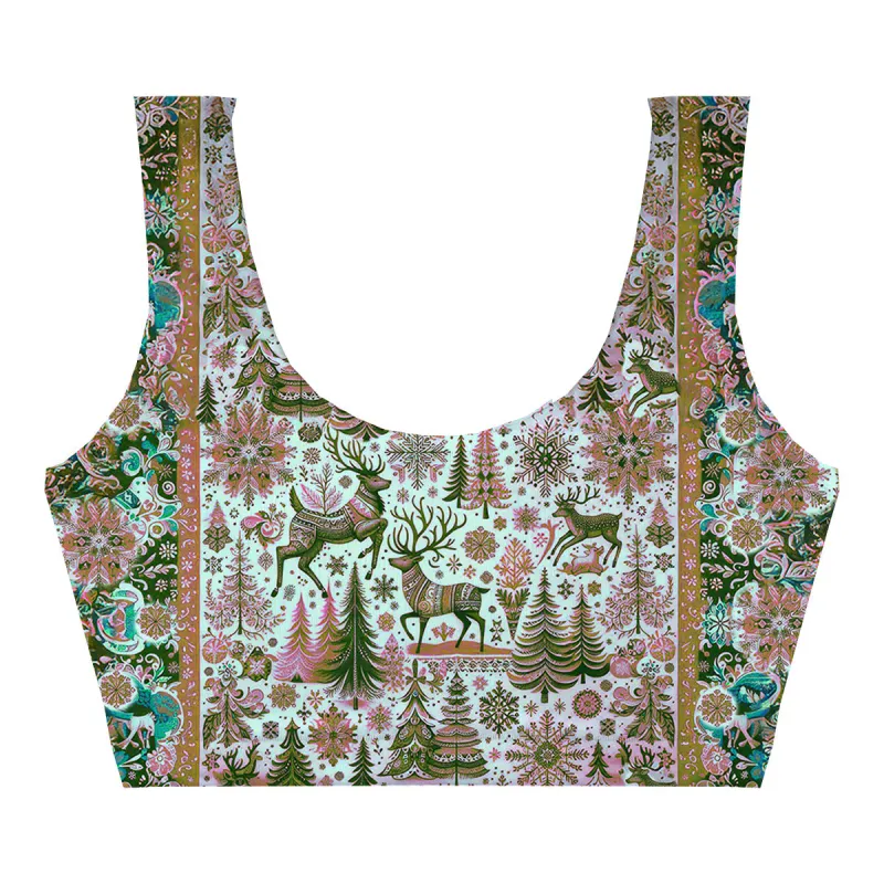 Christmas Deer Crop Top