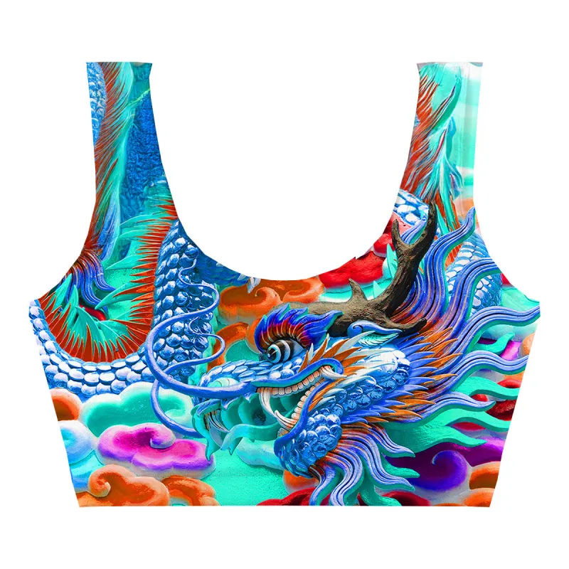 Dragon Blue Crop Top