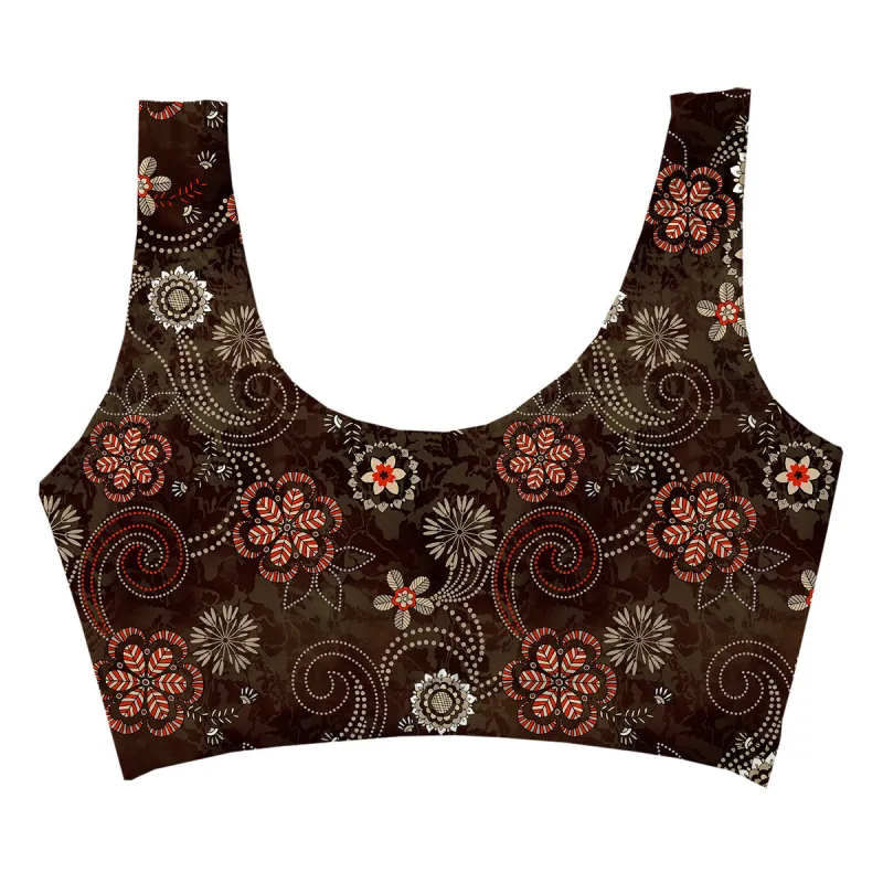 Ethnic Flowers Crop Top