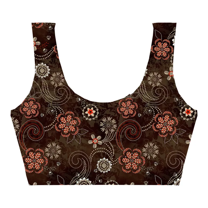Ethnic Flowers Crop Top
