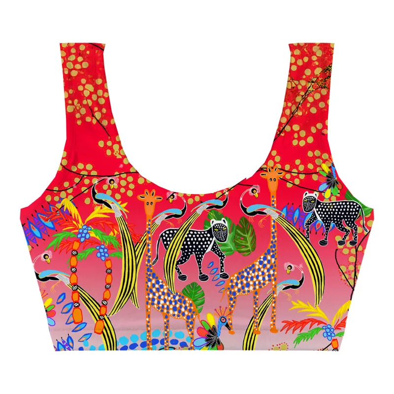 Fauna Red Crop Top