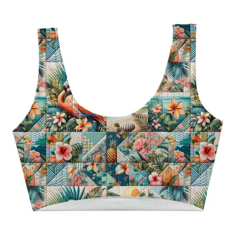 Flamingo Patchwork Crop Top