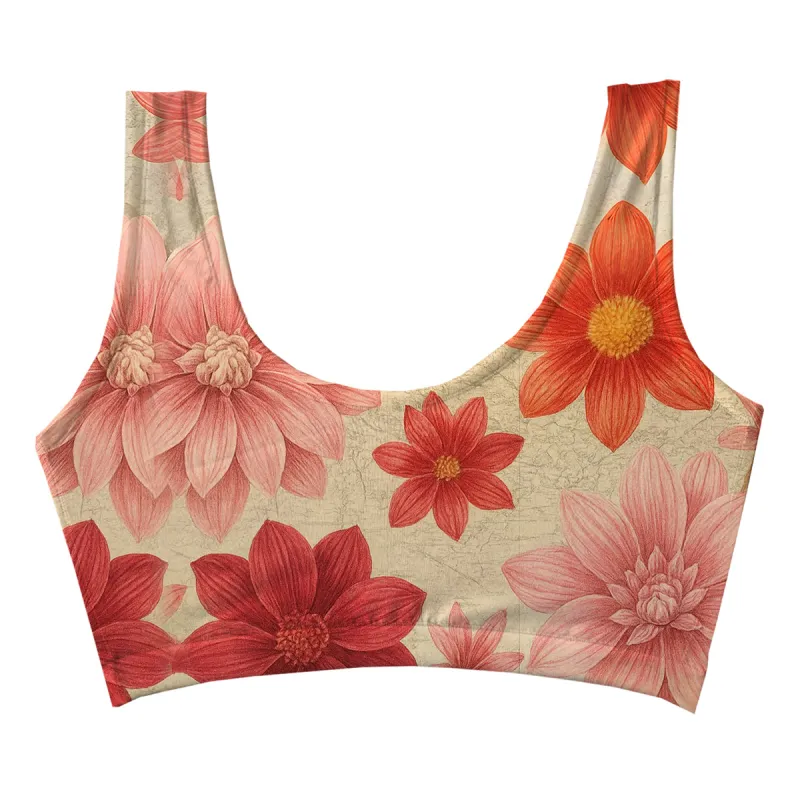 Greek Flowers Crop Top