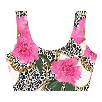 Leopard Flowers Crop Top