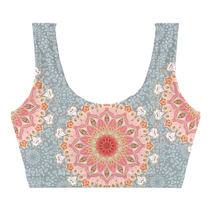 Mandala Pink Crop Top