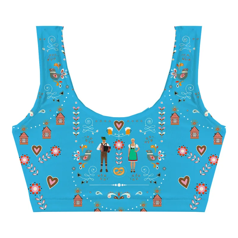 Munich Flair Blue Crop Top