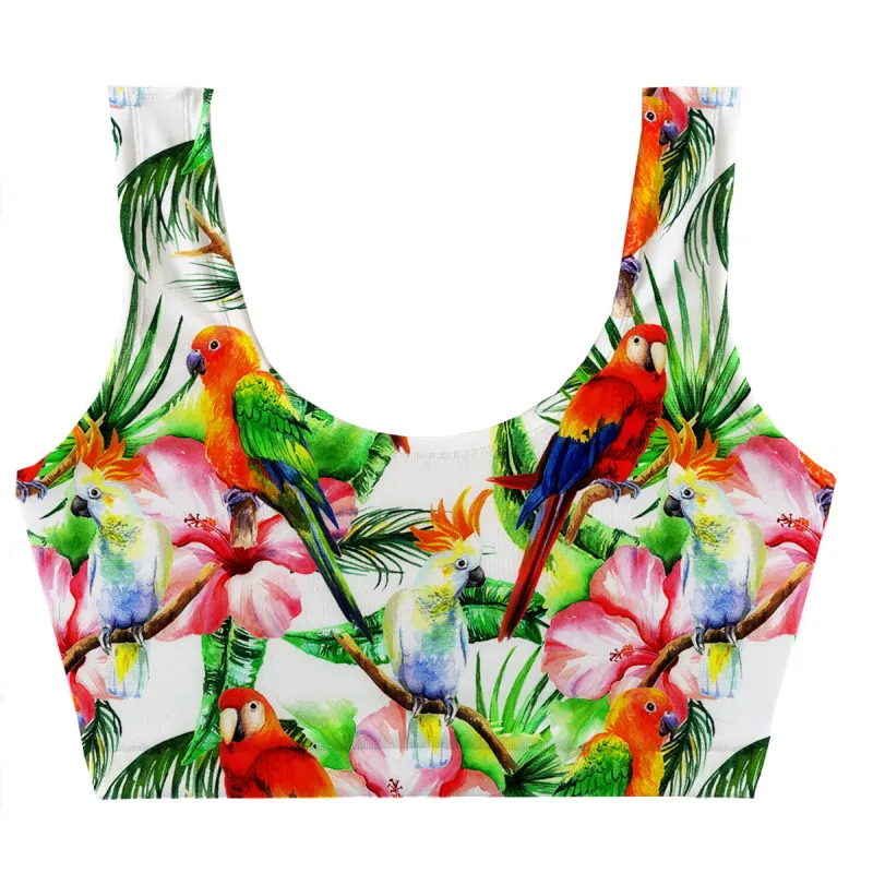 Parrots Talk Crop Top