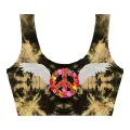 Peace Wings Gold Crop Top