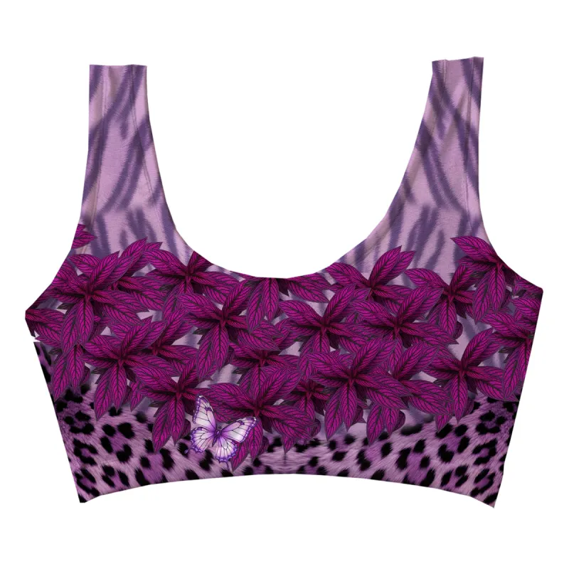 Purple Leaf Crop Top