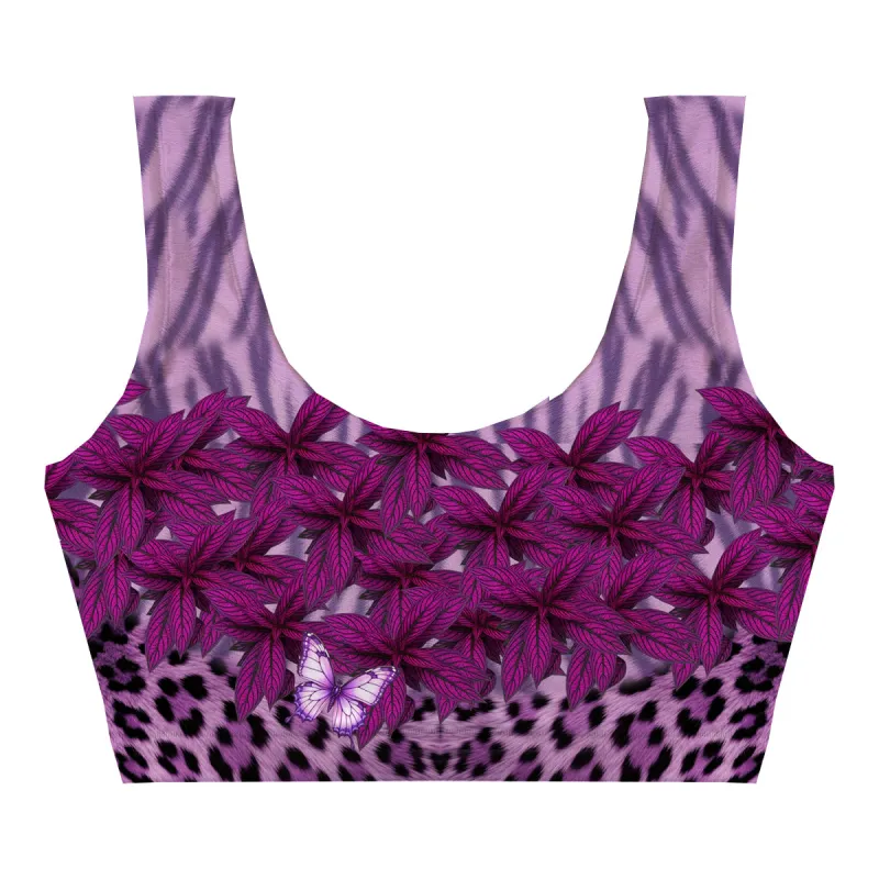 Purple Leaf Crop Top