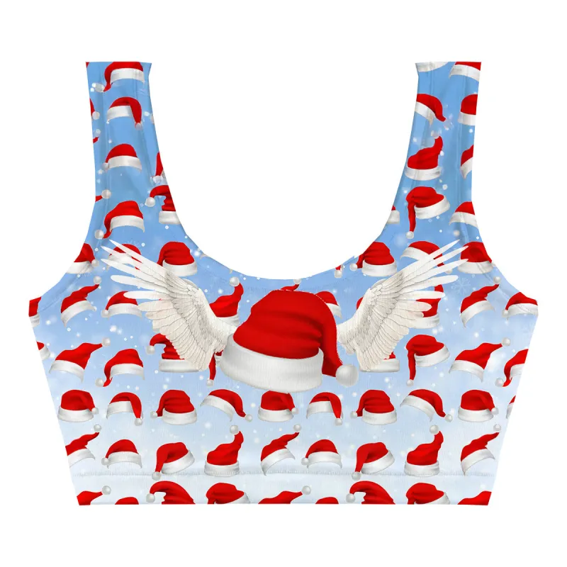 Santa Beanies Crop Top