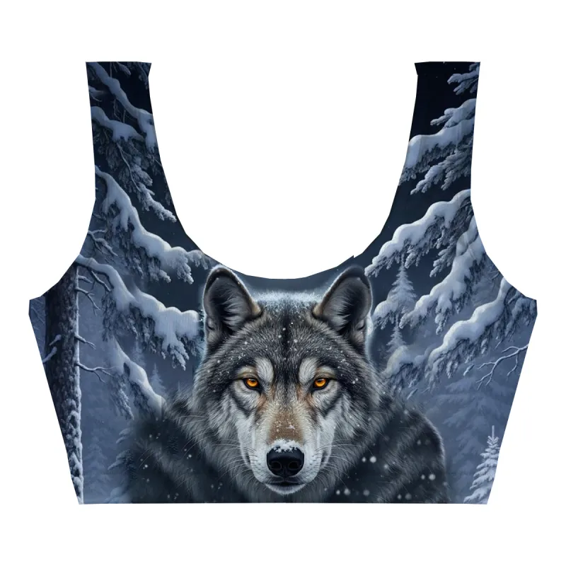 Snow Wolf Crop Top