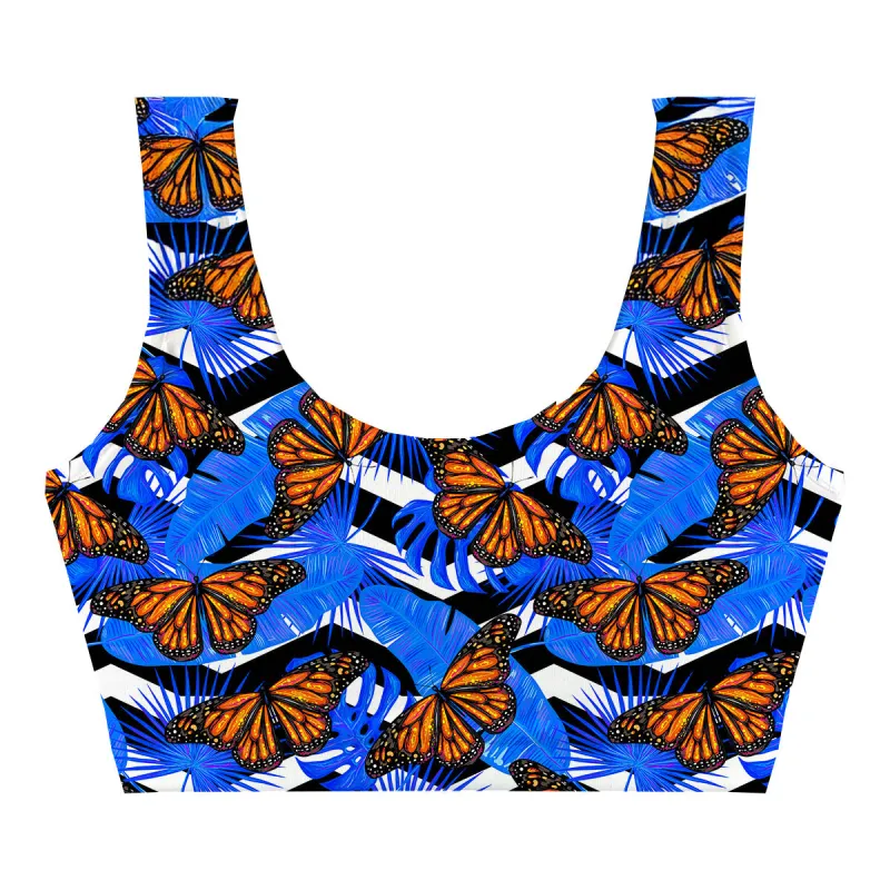 Spring Butterfly Crop Top