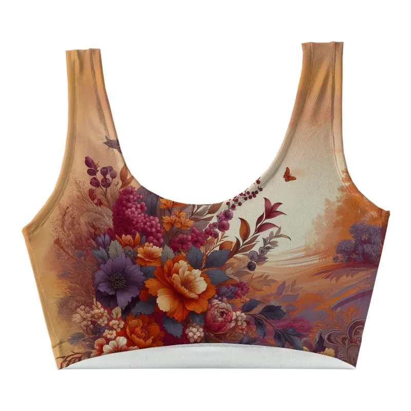 Sunset Flowers Crop Top