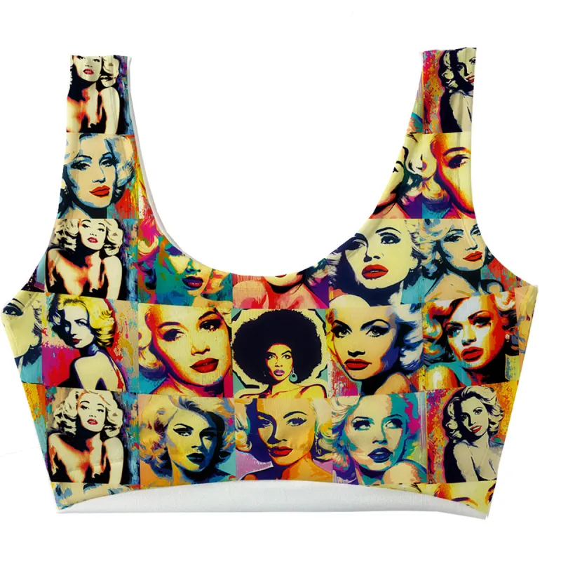 Women Faces Crop Top