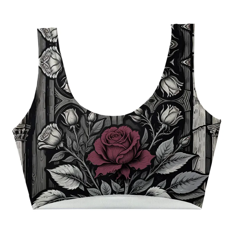 Wooden Rose Crop Top