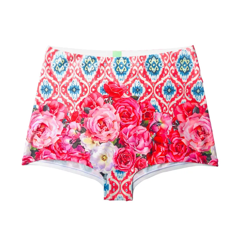Batik Pink Flowers Highwaist