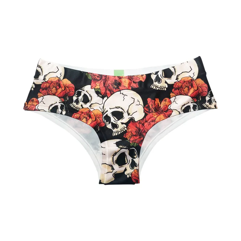 Red Roses Skull Hipster