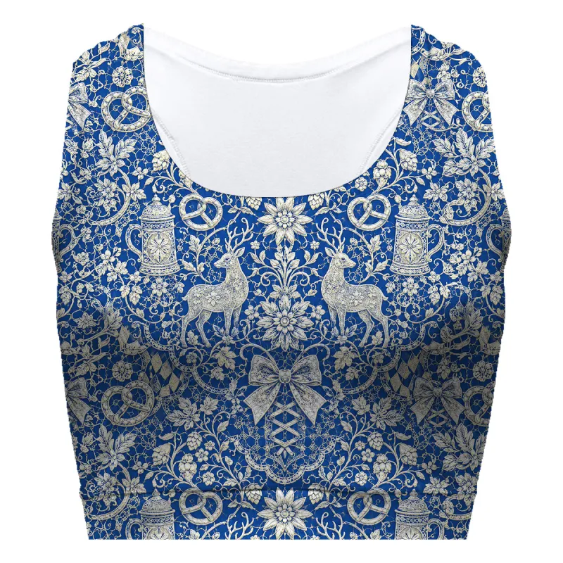 Blue Wiesn Sport Bra
