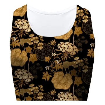 Gold Foliage Sport Bra