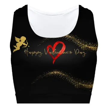Gold Valentines Sport Bra