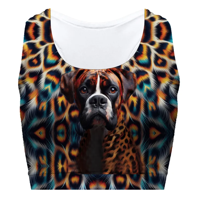 Leopard Dog Sport Bra