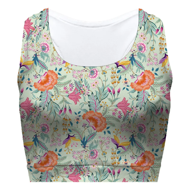 Pastel Flowers Sport Bra