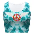 Peace Wings Turquoise Sport Bra