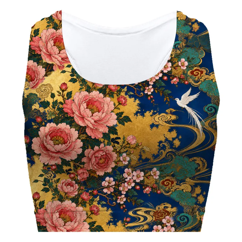 Peony Bird Sport Bra