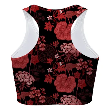 Red Foliage Sport Bra