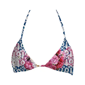 Batik Blue Flowers Top Triangle