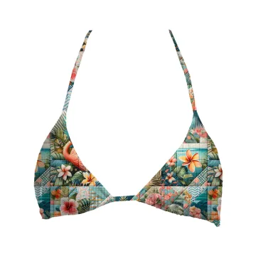 Flamingo Patchwork Top Triangle