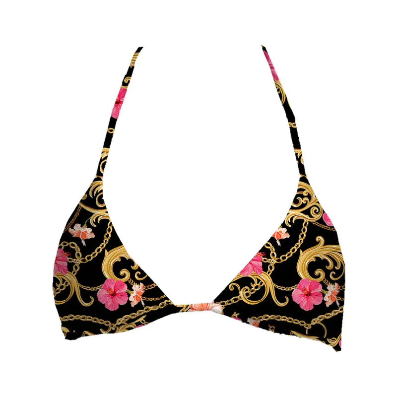 Flower Gold Chain Top Triangle