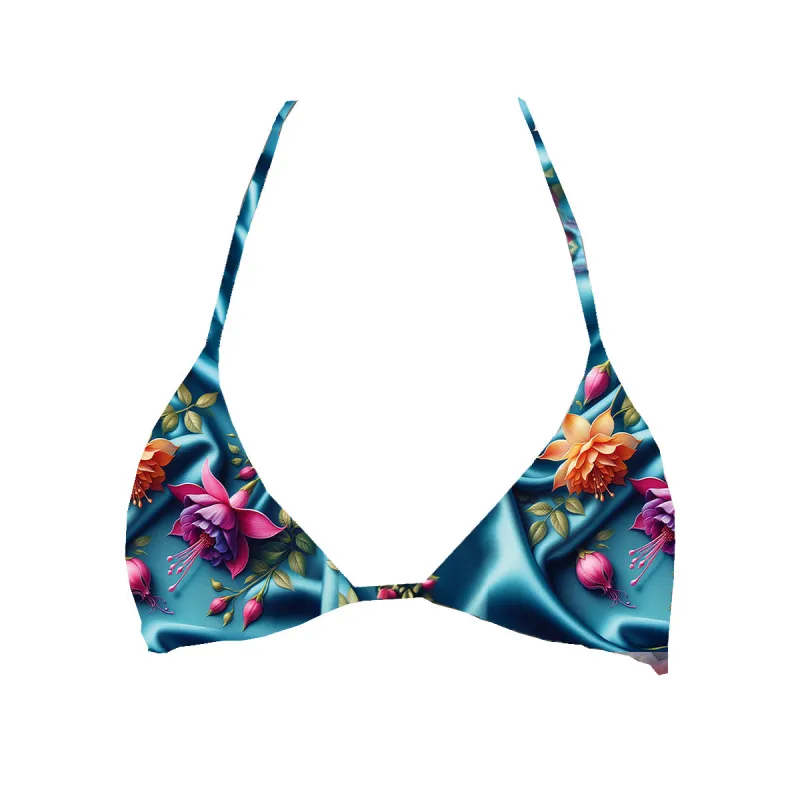 Satin Flowers Top Triangle