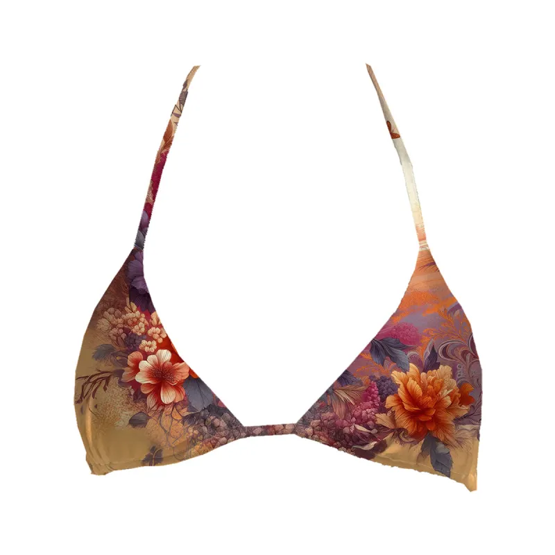 Sunset Flowers Top Triangle